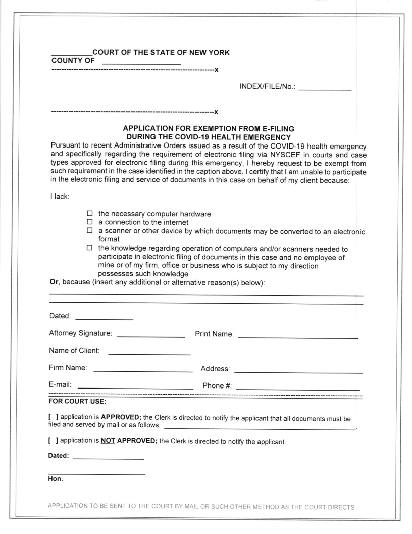 Picture of applications for exemption during the Covid-19 health emergency