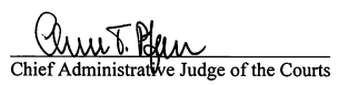 chief administrative judge signature