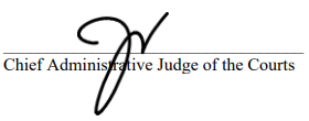 chief administrative judge signature